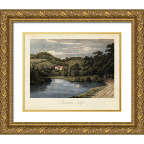 The English Countryside III Gold Ornate Wood Framed Art Print with Double Matting by Hakewill, James