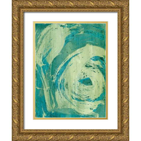 April Showers II Gold Ornate Wood Framed Art Print with Double Matting by McMullen, Charles