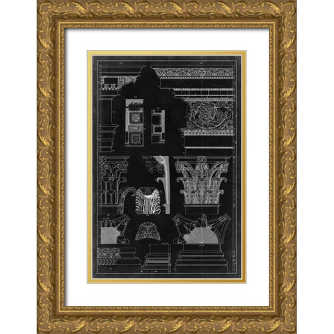 Graphic Architecture I Gold Ornate Wood Framed Art Print with Double Matting by Vision Studio