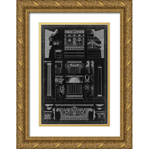 Graphic Architecture IV Gold Ornate Wood Framed Art Print with Double Matting by Vision Studio