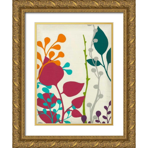 Metro Garden II Gold Ornate Wood Framed Art Print with Double Matting by Vess, June Erica