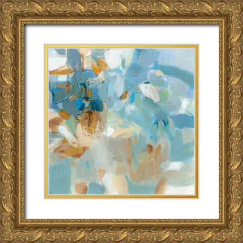 Sparkle Beach Gold Ornate Wood Framed Art Print with Double Matting by Long, Christina