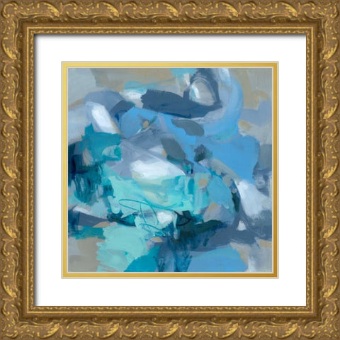 Tangled Gold Ornate Wood Framed Art Print with Double Matting by Long, Christina