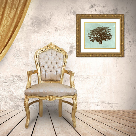 Spa Tree IV Gold Ornate Wood Framed Art Print with Double Matting by Vision Studio