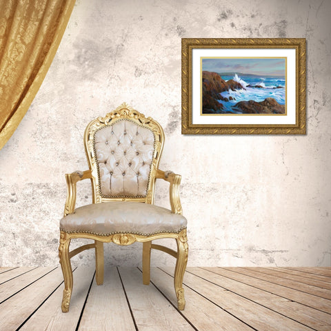 Seascape Faraway II Gold Ornate Wood Framed Art Print with Double Matting by OToole, Tim