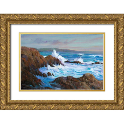 Seascape Faraway II Gold Ornate Wood Framed Art Print with Double Matting by OToole, Tim