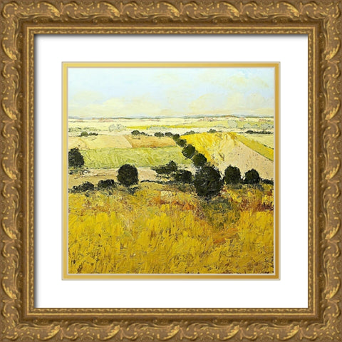 Summer End Gold Ornate Wood Framed Art Print with Double Matting by Friedlander, Allan