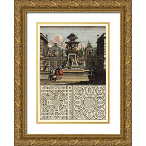 Architectura Curiosa II Gold Ornate Wood Framed Art Print with Double Matting by Bockler