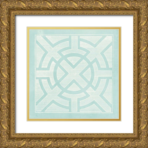 Tile Ornamentale I Gold Ornate Wood Framed Art Print with Double Matting by Vision Studio