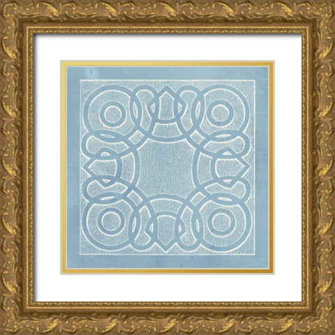 Tile Ornamentale IV Gold Ornate Wood Framed Art Print with Double Matting by Vision Studio