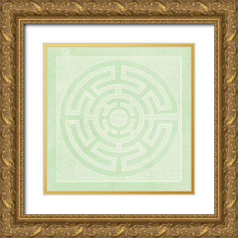 Tile Ornamentale VI Gold Ornate Wood Framed Art Print with Double Matting by Vision Studio