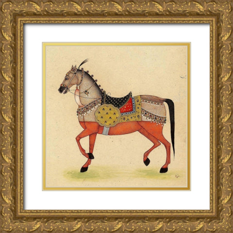 Horse from India I Gold Ornate Wood Framed Art Print with Double Matting by Illuminations