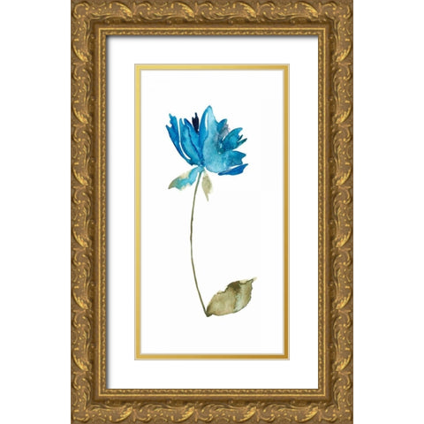 Floral Watercolor VI Gold Ornate Wood Framed Art Print with Double Matting by Mosley, Kiana