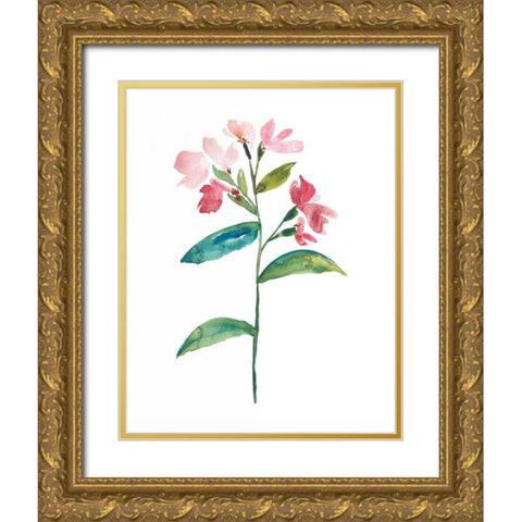Watercolor Garden III Gold Ornate Wood Framed Art Print with Double Matting by Mosley, Kiana