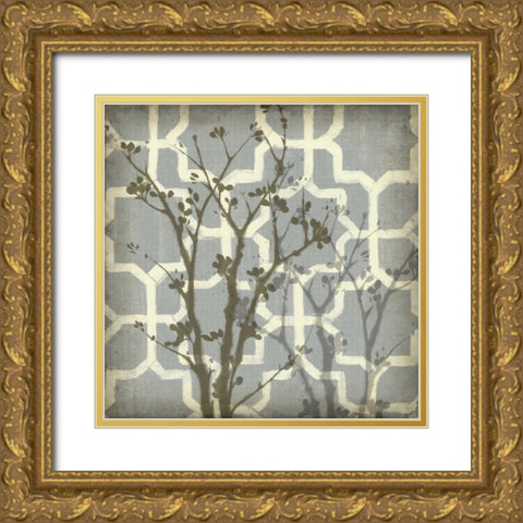 Silhouette and Pattern V Gold Ornate Wood Framed Art Print with Double Matting by Goldberger, Jennifer
