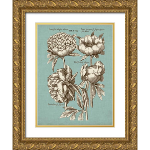 Chambray Chintz II Gold Ornate Wood Framed Art Print with Double Matting by Vision Studio