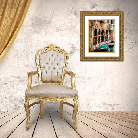 Hanging Laundry Gold Ornate Wood Framed Art Print with Double Matting by Head, Danny