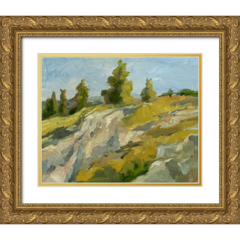 Impasto Mountainside II Gold Ornate Wood Framed Art Print with Double Matting by Harper, Ethan