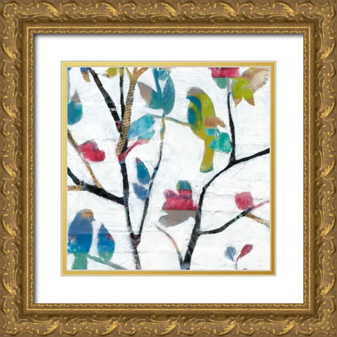 Woodland Story II Gold Ornate Wood Framed Art Print with Double Matting by Goldberger, Jennifer