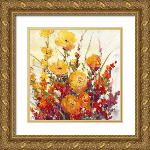 Mixed Bouquet I Gold Ornate Wood Framed Art Print with Double Matting by OToole, Tim