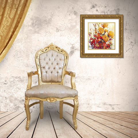 Mixed Bouquet II Gold Ornate Wood Framed Art Print with Double Matting by OToole, Tim