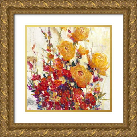 Mixed Bouquet II Gold Ornate Wood Framed Art Print with Double Matting by OToole, Tim