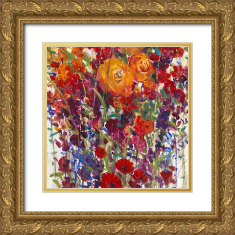 Mixed Bouquet III Gold Ornate Wood Framed Art Print with Double Matting by OToole, Tim