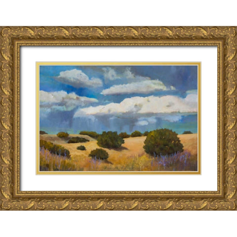 Brewing Storm Gold Ornate Wood Framed Art Print with Double Matting by DAgostino, Judith