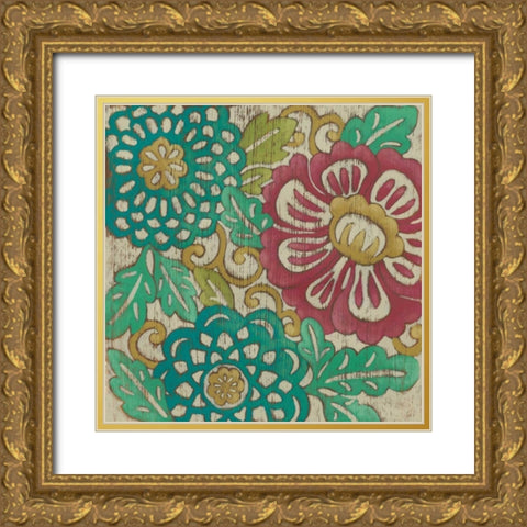 Summer Sakura I Gold Ornate Wood Framed Art Print with Double Matting by Zarris, Chariklia