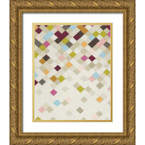 Confetti II Gold Ornate Wood Framed Art Print with Double Matting by Vess, June Erica