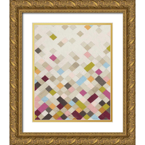 Confetti VI Gold Ornate Wood Framed Art Print with Double Matting by Vess, June Erica