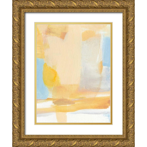 Golden Kiss Gold Ornate Wood Framed Art Print with Double Matting by Long, Christina