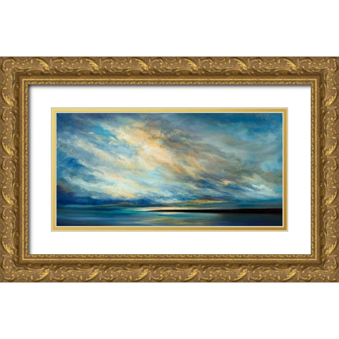 Coastal Clouds XVIII Gold Ornate Wood Framed Art Print with Double Matting by Finch, Sheila