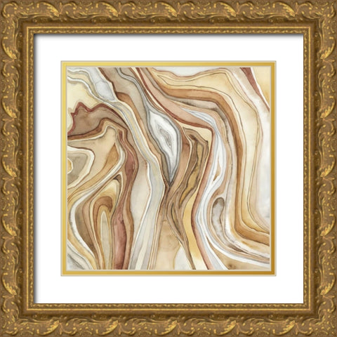 Watercolor Agate II Gold Ornate Wood Framed Art Print with Double Matting by Meagher, Megan