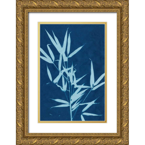 Cyanotype No.2 Gold Ornate Wood Framed Art Print with Double Matting by Stramel, Renee W.