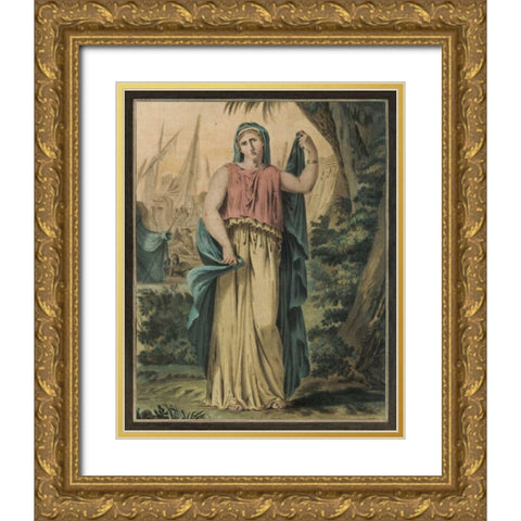 Theatrical Costumes IV Gold Ornate Wood Framed Art Print with Double Matting by Chery, M.