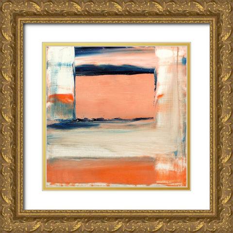 Orange and Blue II Gold Ornate Wood Framed Art Print with Double Matting by Gordon, Sharon