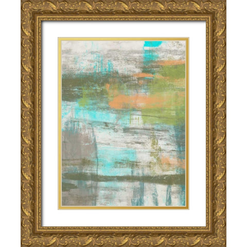 Color Strike I Gold Ornate Wood Framed Art Print with Double Matting by Goldberger, Jennifer