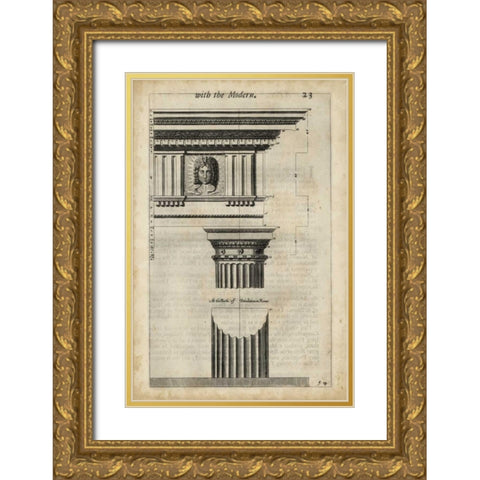 Ancient Architecture I Gold Ornate Wood Framed Art Print with Double Matting by Evelyn, John