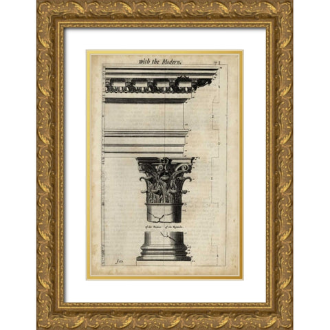 Ancient Architecture II Gold Ornate Wood Framed Art Print with Double Matting by Evelyn, John