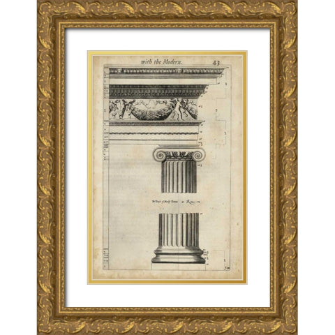 Ancient Architecture III Gold Ornate Wood Framed Art Print with Double Matting by Evelyn, John
