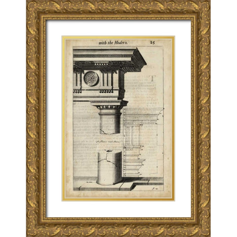 Ancient Architecture IV Gold Ornate Wood Framed Art Print with Double Matting by Evelyn, John