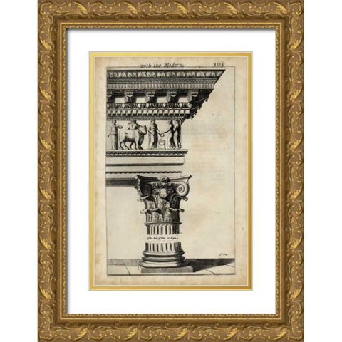 Ancient Architecture V Gold Ornate Wood Framed Art Print with Double Matting by Evelyn, John