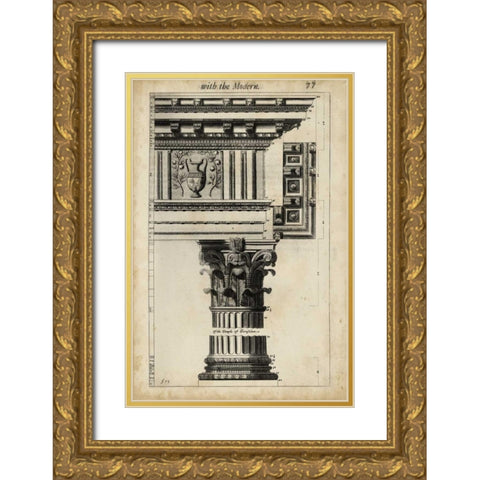 Ancient Architecture VII Gold Ornate Wood Framed Art Print with Double Matting by Evelyn, John