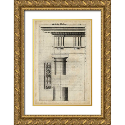Ancient Architecture VIII Gold Ornate Wood Framed Art Print with Double Matting by Evelyn, John
