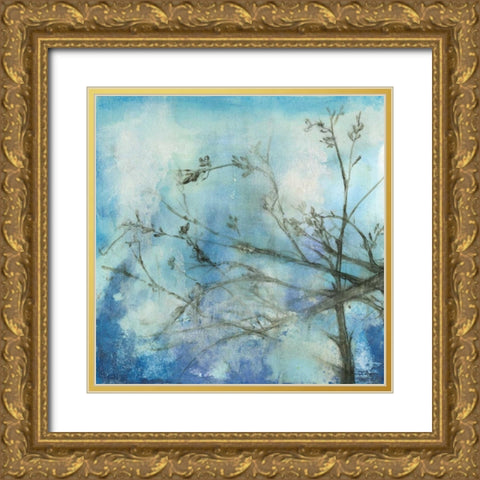 Moonlit Branches II Gold Ornate Wood Framed Art Print with Double Matting by Goldberger, Jennifer