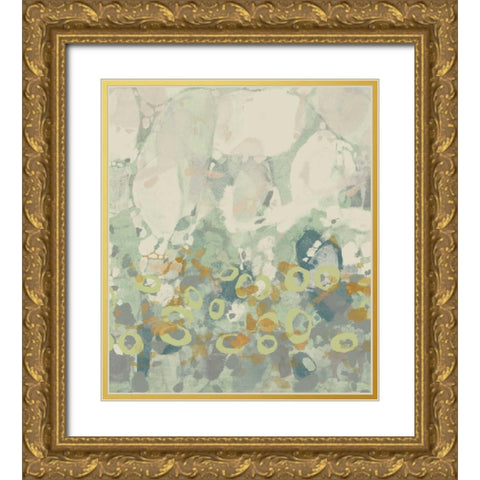 Paint Drops I Gold Ornate Wood Framed Art Print with Double Matting by Goldberger, Jennifer