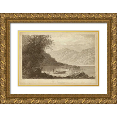 The Susquehana Gold Ornate Wood Framed Art Print with Double Matting by R. Hinshelwood