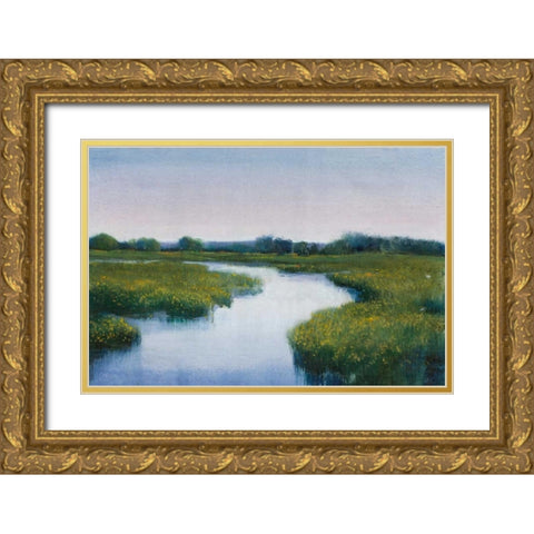Marshlands I Gold Ornate Wood Framed Art Print with Double Matting by OToole, Tim