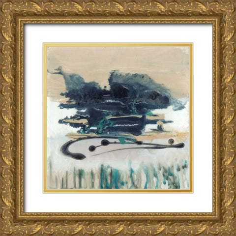 At Home I Gold Ornate Wood Framed Art Print with Double Matting by Maleki, Ferdos